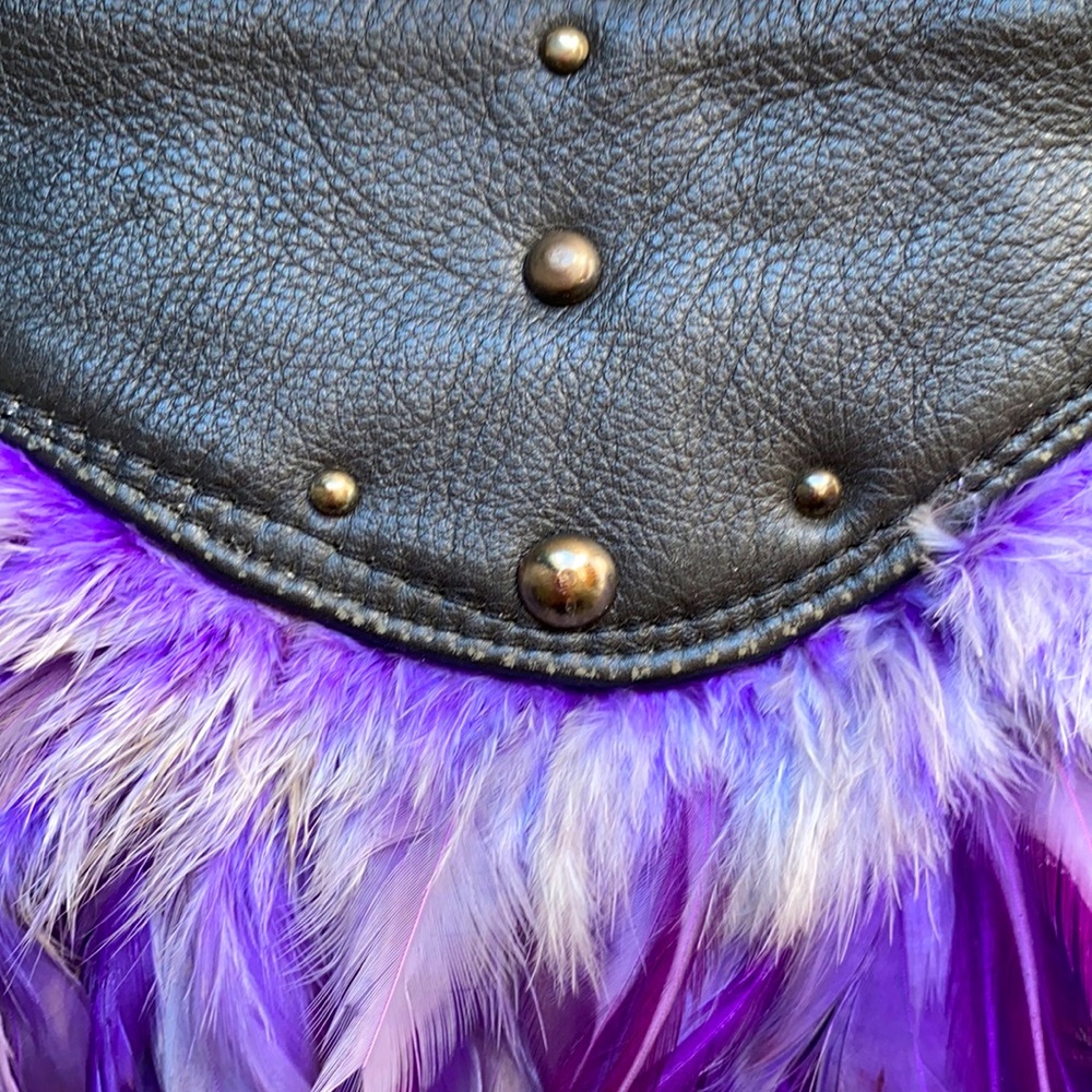 Festival Boho Tribal Belly Dance Bustle Feather Belt